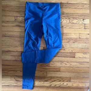 Athleta Low-Rise Blue Patterned Leggings, Size S.